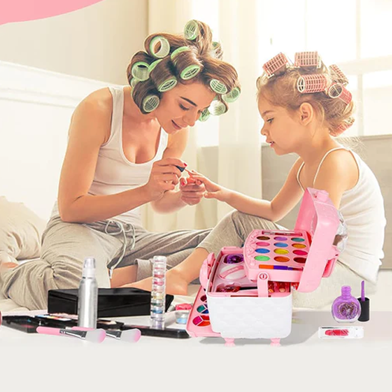 BeautyBloom - Prinzessinnen Schmink kreatives Kosmetikset mit Lippenstift Lidschatten und Pinseln