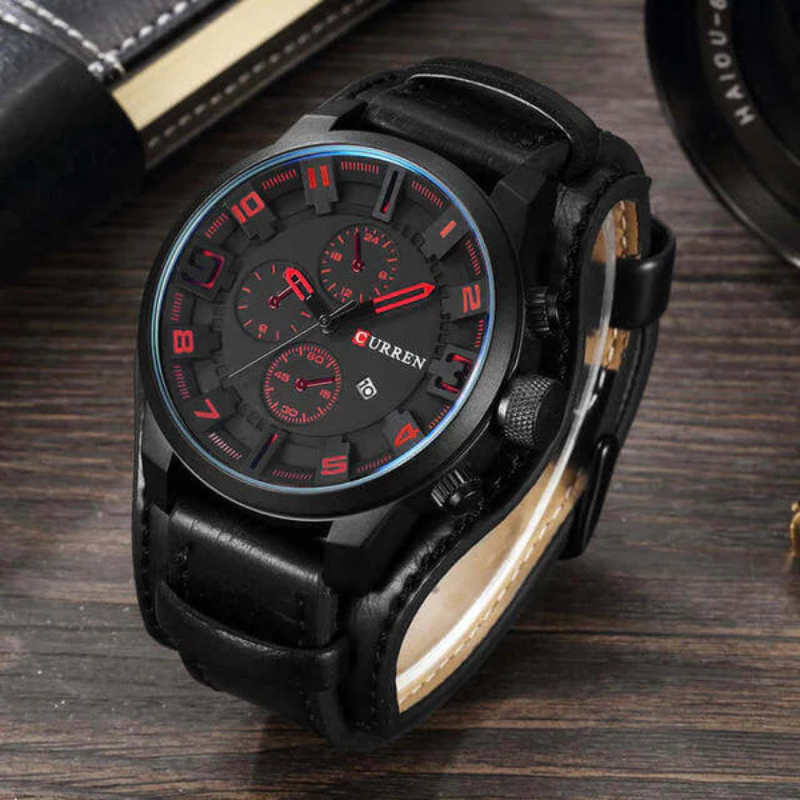 David – Klassische Uhr mit rundem Zifferblatt und luxuriösen Armbändern
