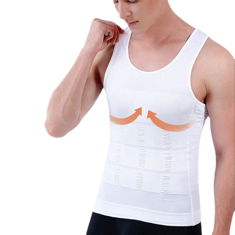 Alwin - Schlanke Passform Kompression Body Shaper mit Bauchkontrolle und unsichtbarem Unterhemd Design | 1+1 Frei