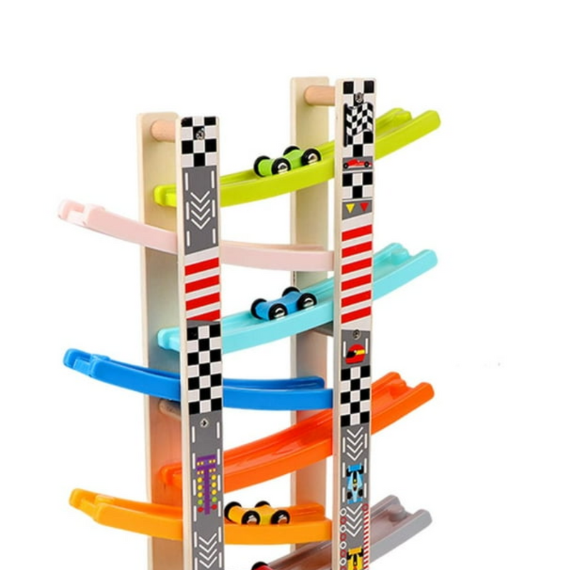 RaceWhiz – Motorik Lenkrad Spielzeug mit Rennstreckenrampe für Rennspaß und Lernen