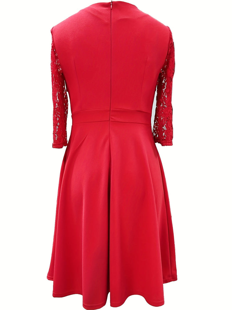 Emma – Elegantes Kleid mit langen Ärmeln und quadratischem Ausschnitt