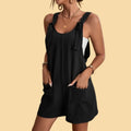 Pauline - Lässiger kurzer Jumpsuit mit Schulterträgern und Taschen