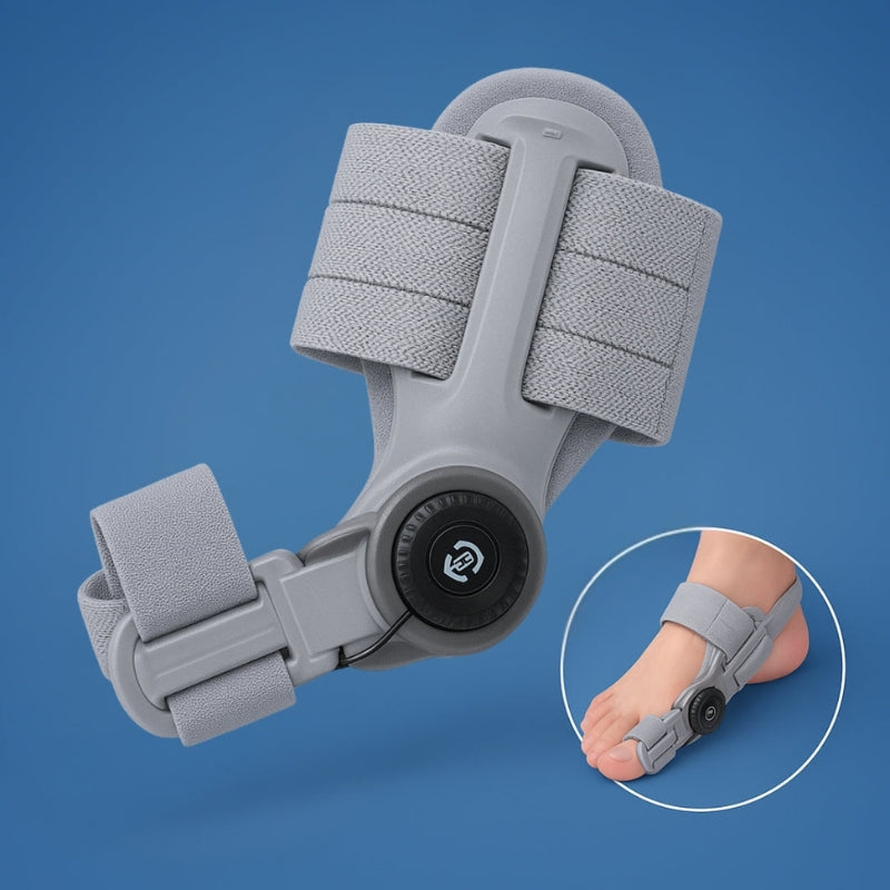 ToeRelief – Verstellbare Zehenorthese mit drehbarem Separator zur Unterstützung des Ballenzehens