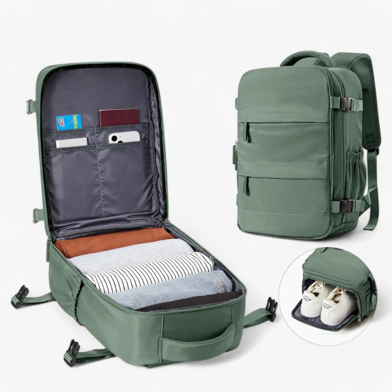 PackGlide – Kompakter Reiserucksack mit geräumigem Stauraum und gepolsterten Schultergurten