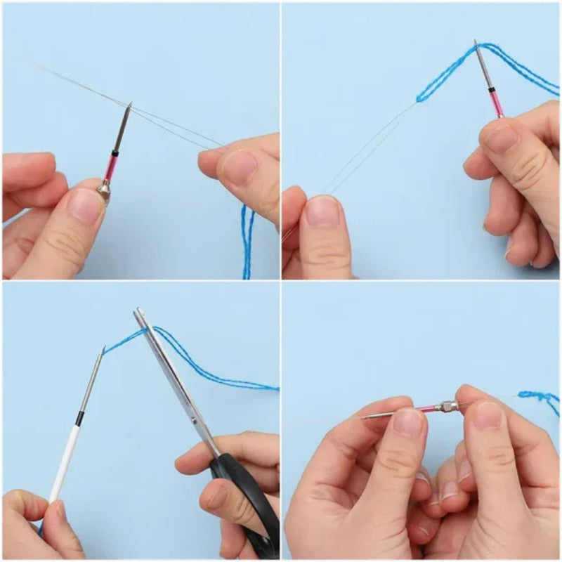 StitchMaster – Komplettes Stickset für professionelle Kunstwerke mit Garnstift und Strickwerkzeugen