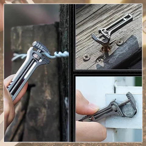 GripMaster - Multifunktionales Miniwerkzeug mit Schraubenschlüssel Flaschenöffner und Nagelzieher