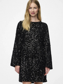 Anna – Stilvolles Langarmkleid mit Rundhalsausschnitt und Schleifendesign