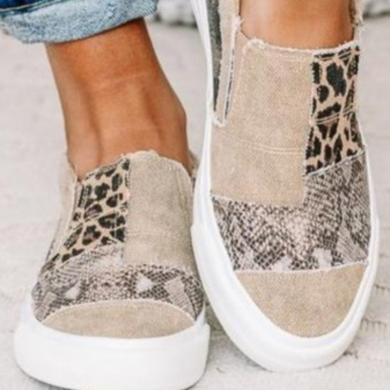 Simone – Modische Turnschuhe im Leopardenmuster mit rutschfester Sohle und Fußgewölbeunterstützung