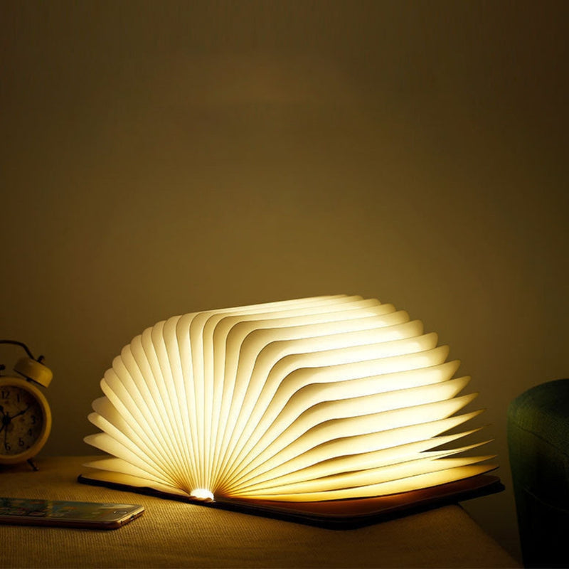 GlowFold – Faltbare LED Lampe in Buchform mit RGB Beleuchtung