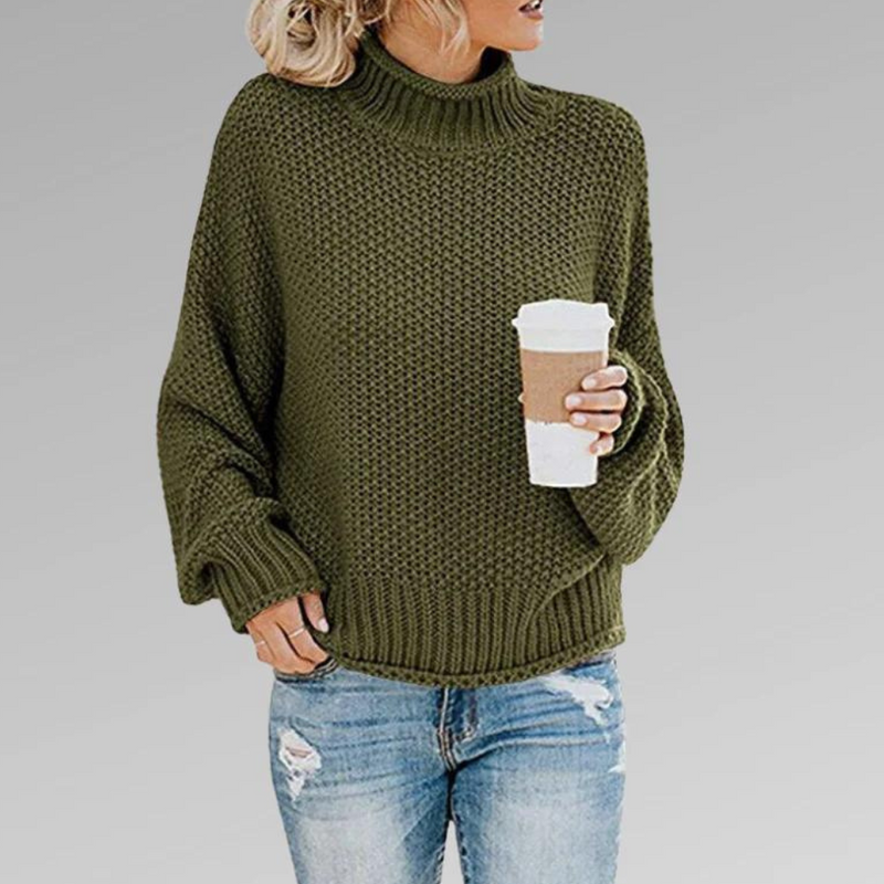 Sophia - Lässiger Rollkragenpullover mit lockerer Passform und langen Ärmeln