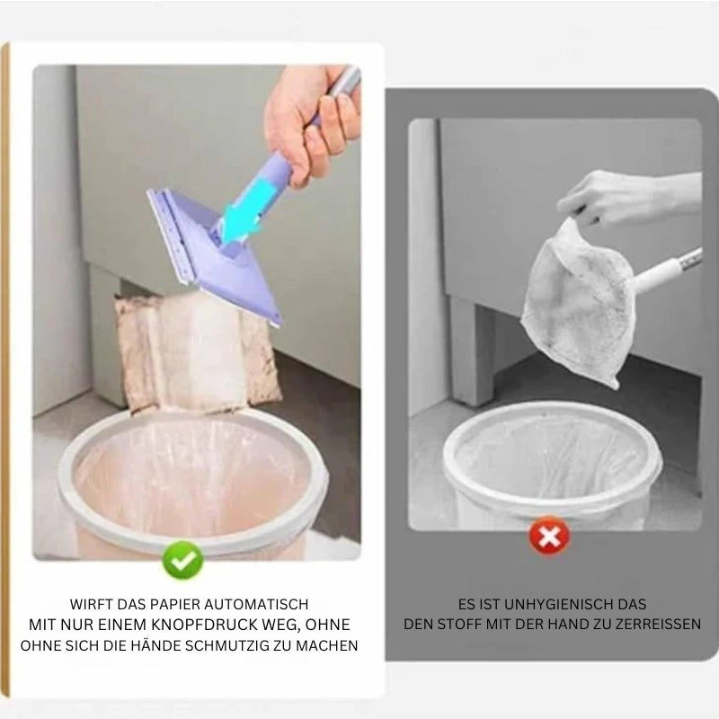 MopEase - Freihändiger Mini Mopp mit 360° drehbarem Kopf für die einfache Reinigung des Hauses