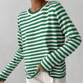 Cornelia – Eleganter Streifenpullover mit Rundhalsausschnitt und langen Ärmeln