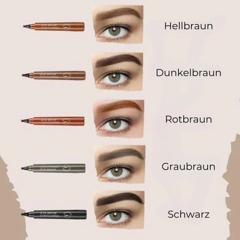 BrowPro - Präzisions Augenbrauenstift Formen für volle Brauen | 1+1 Gratis