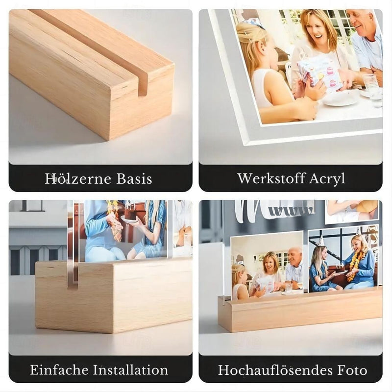 Muttertag – Individueller leuchtender Bilderrahmen eine schöne Möglichkeit, Ihre Erinnerungen zu präsentieren