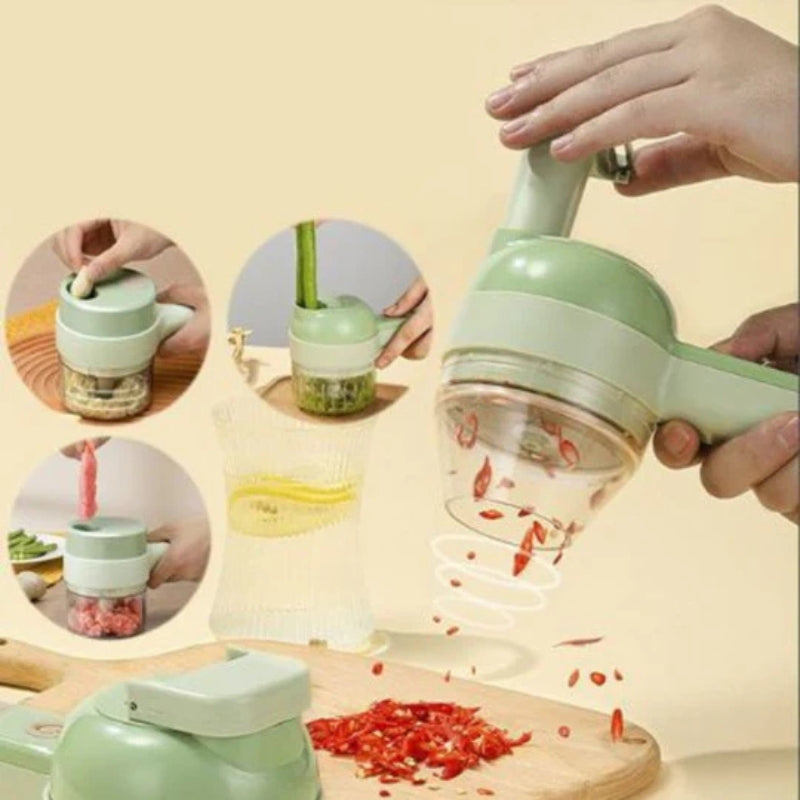 SliceMate – 4 in1 Handzerkleinerer für vielseitige Küchenvorbereitungen