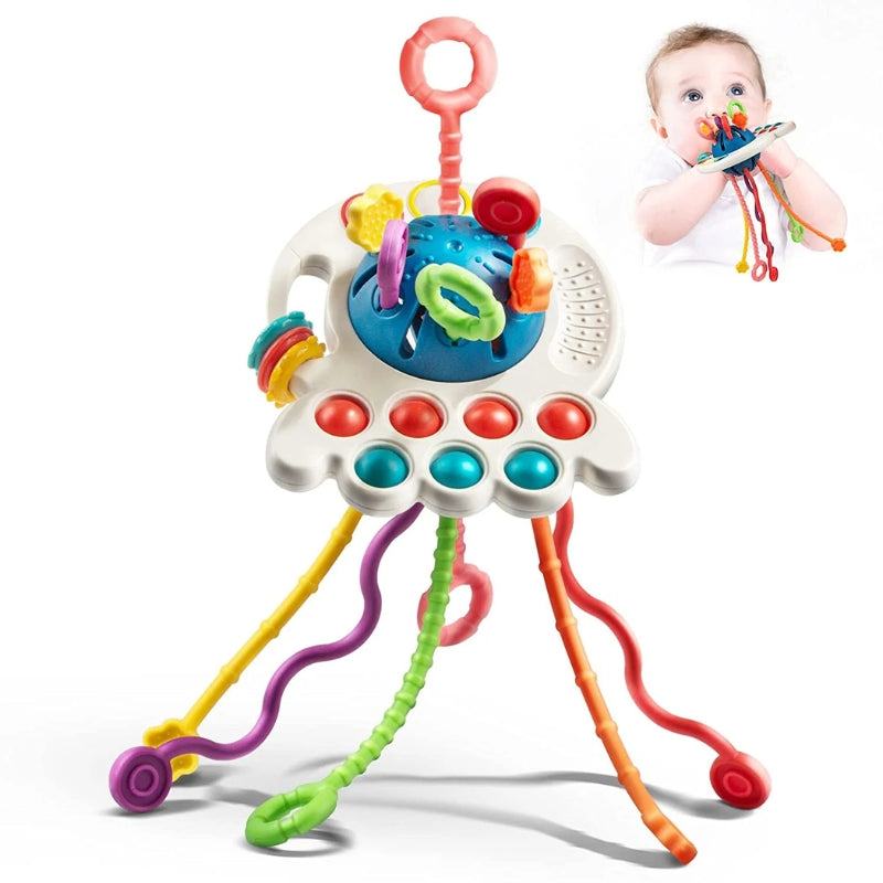 TactiPlay – Sensorisches Babyspielzeug mit weichen Knöpfen und Zugschnüren