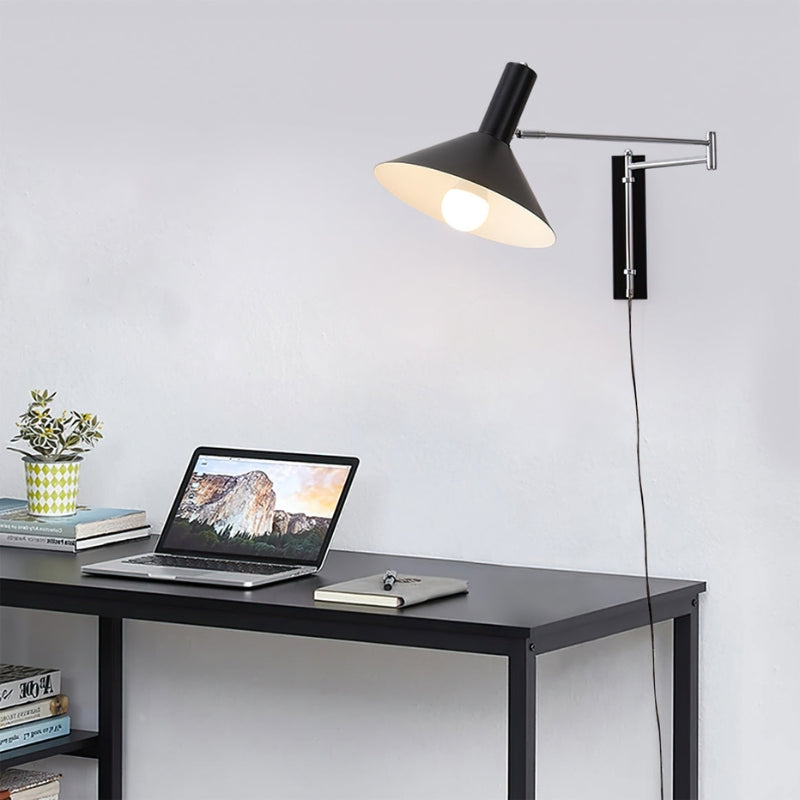 FlexGlow – Verstellbare Wandleuchte mit klappbarem Arm und Steckschalter Entwerfen