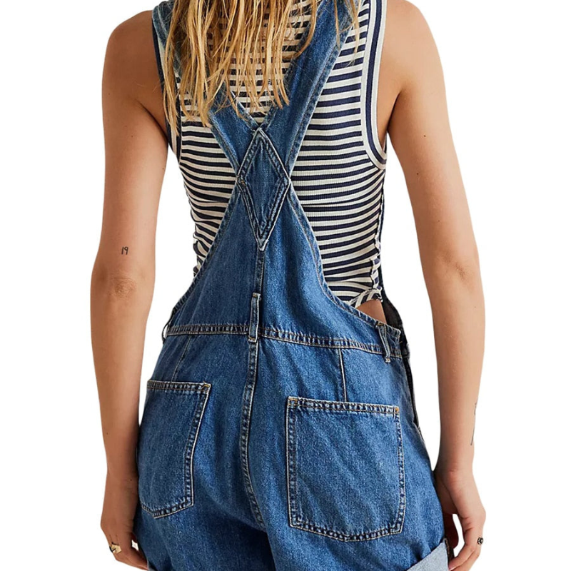 Clara – Ärmelloser Jumpsuit mit verstellbaren Trägern und praktischen Taschen