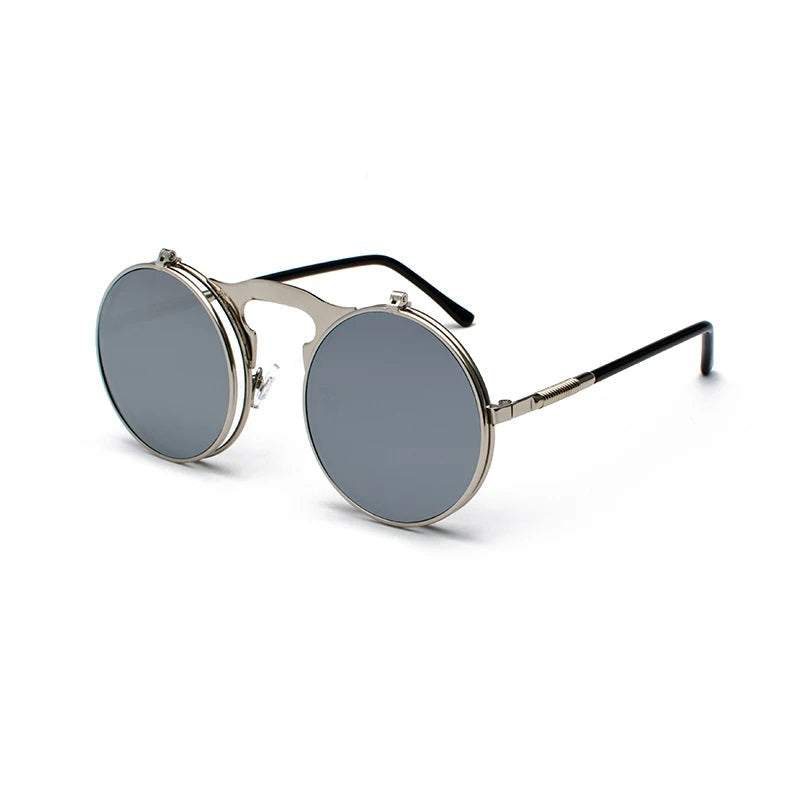 NovaGlint – Runde Sonnenbrille mit Retro-Form und markantem Rahmen