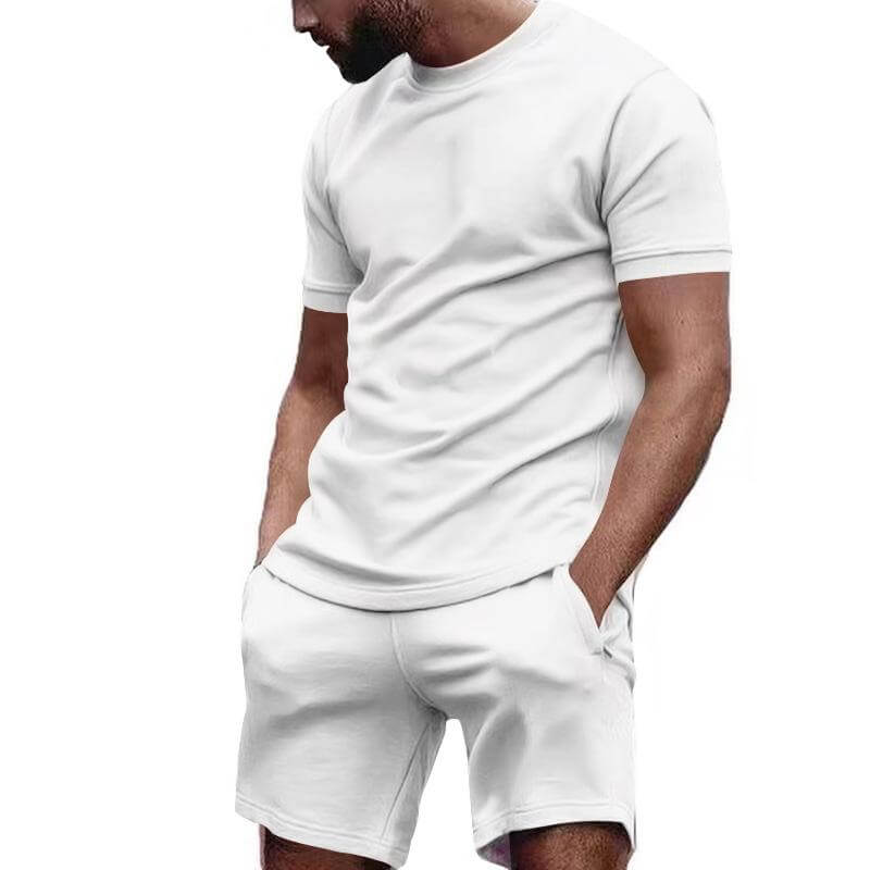 Smith – Elegantes Zweiteiler-Set mit Kurzarm-T-Shirt und Shorts mit Kordelzug und Seitentaschen