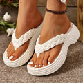 Frieda - Stilvolle rutschfest Flip Flops Sandalen mit dickem Boden