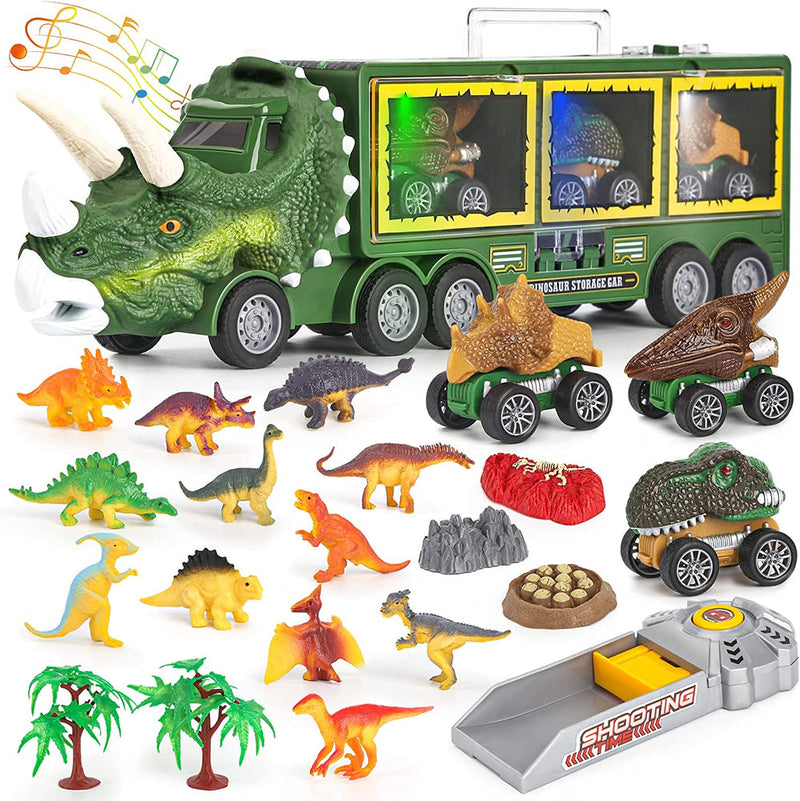 Rexohaul - Tragbarer Dino -LKW mit Tragegriff und unterhaltsamem Sound