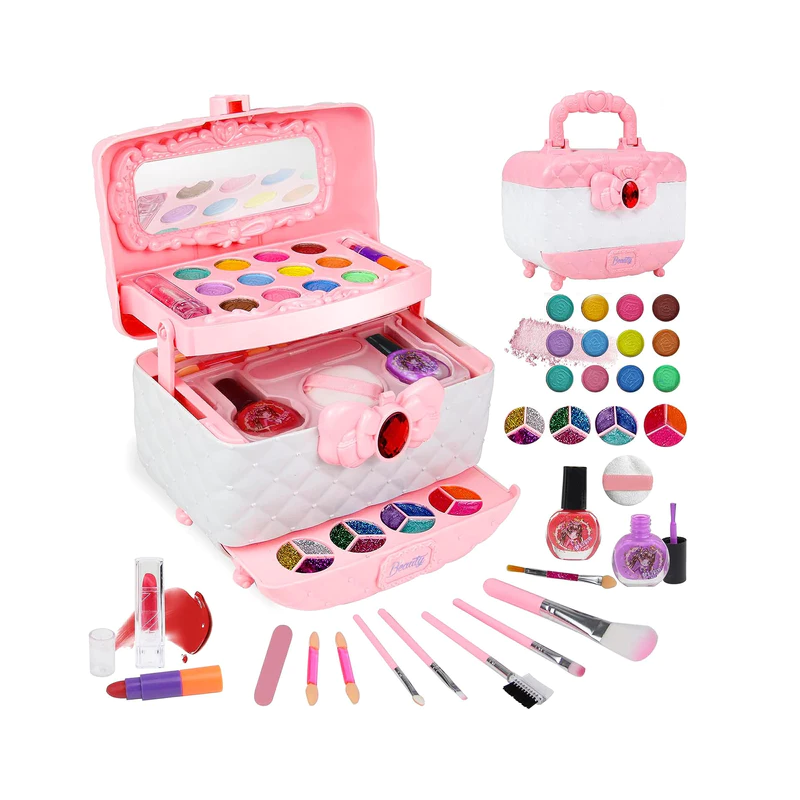 BeautyBloom - Prinzessinnen Schmink kreatives Kosmetikset mit Lippenstift Lidschatten und Pinseln