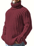 Henry - Langärmeliger Dickes Stricken Rollkragenpullover