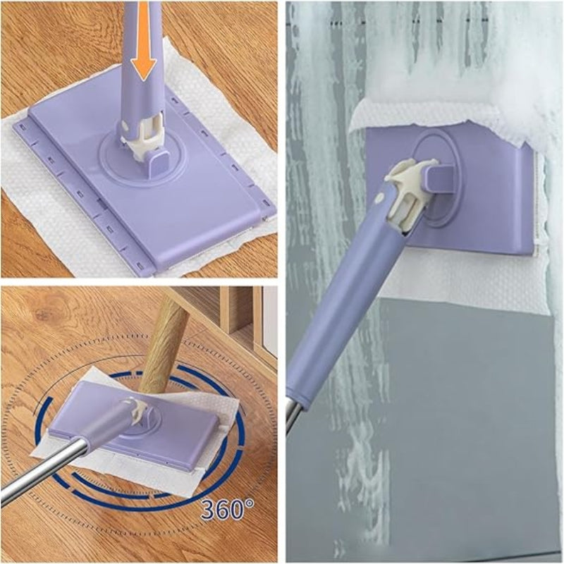 MopEase - Freihändiger Mini Mopp mit 360° drehbarem Kopf für die einfache Reinigung des Hauses