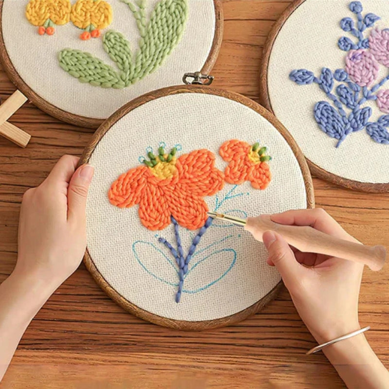 StitchMaster – Komplettes Stickset für professionelle Kunstwerke mit Garnstift und Strickwerkzeugen