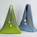 Celina – Stilvolle plissierte Tragetasche mit geräumigem Innenraum und Knopfdesign