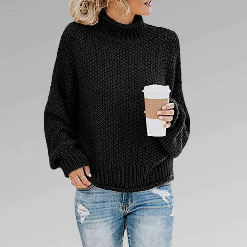 Sophia - Lässiger Rollkragenpullover mit lockerer Passform und langen Ärmeln