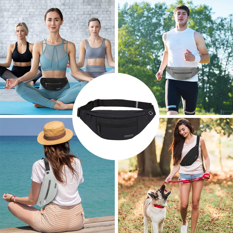 CarrySnap – Multifunktionale Gürteltasche mit Reißverschlusstaschen und verstellbaren Riemen