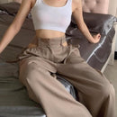 Zianah – Modische Hohe Taille Weites Bein Hose mit lockerer Passform