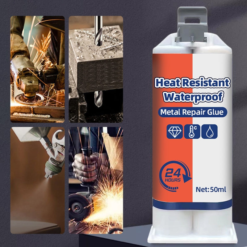FixBond - Hitzebeständiger wasserfester Metallreparaturklebstoff für Risse und Spaltabdichtungen