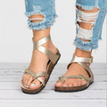 Amira – Gekreuzten Riemen Sandalen mit verstellbarer Schnalle und offener Spitze