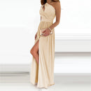 Zella - Lässiges schulterfreies Kleid mit hochgeschnittener Taille und Rüschen