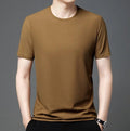 Carl - Lässiges schmal geschnittenes Rundhals T Shirt mit kurzen Ärmeln