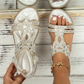 Susanne - Lässig Flache Sandalen mit Gummiband und rutschfester Sohle für Komfort
