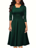 Emma – Elegantes Kleid mit langen Ärmeln und quadratischem Ausschnitt