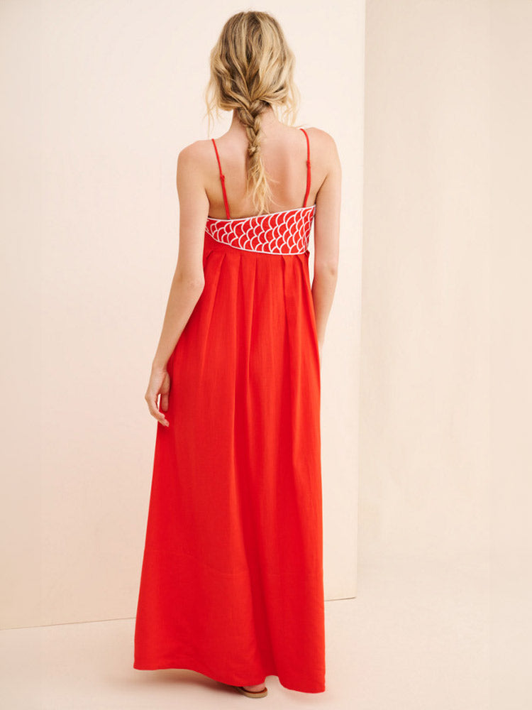 Dalia – Maxikleid mit asymmetrischem Schnitt und locker fallender Passform
