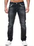 Dylan – Jeans mit Reißverschluss mit Fünf Tasche-Design und Kontrastnähten