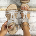 Susanne - Lässig Flache Sandalen mit Gummiband und rutschfester Sohle für Komfort