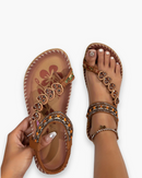 Amelia – Elegante Sandalen mit offener Spitze, elastischen Riemen und leichter Sohle