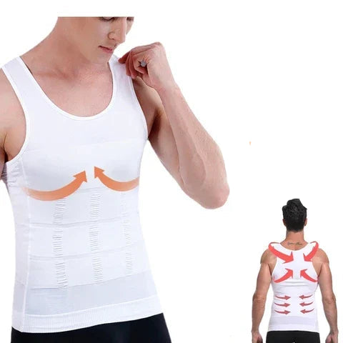 Alwin - Schlanke Passform Kompression Body Shaper mit Bauchkontrolle und unsichtbarem Unterhemd Design | 1+1 Frei