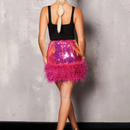 Zara – Schimmernder Minirock mit strukturiertem Saum und kräftigem Finish