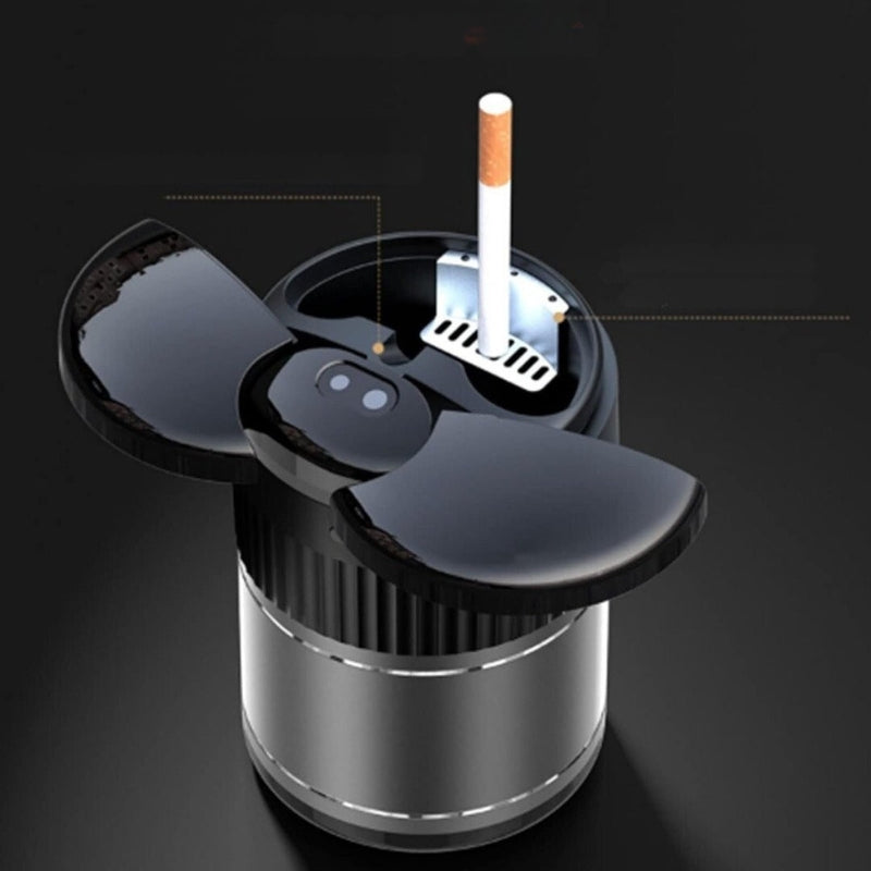 SmokeSeal – Smart Touch Autoaschenbecher mit USB Ladefunktion und Rauchclip