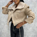 Mila - Warm Langärmelig Jacke Mit Taschen