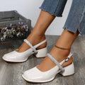 Elena – Trendige Slingback Sandalen mit quadratischer Zehenpartie und Blockabsatz