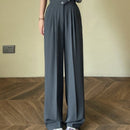 Alina – Elegante Hohe Taille Hose mit Doppelknopfle und weitem Bein